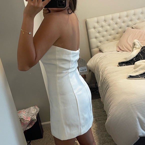 Meshki Brooks Rose Mini Dress- White - Picture 4 of 6